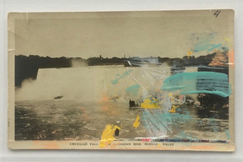 Postcard w/pulled paint method