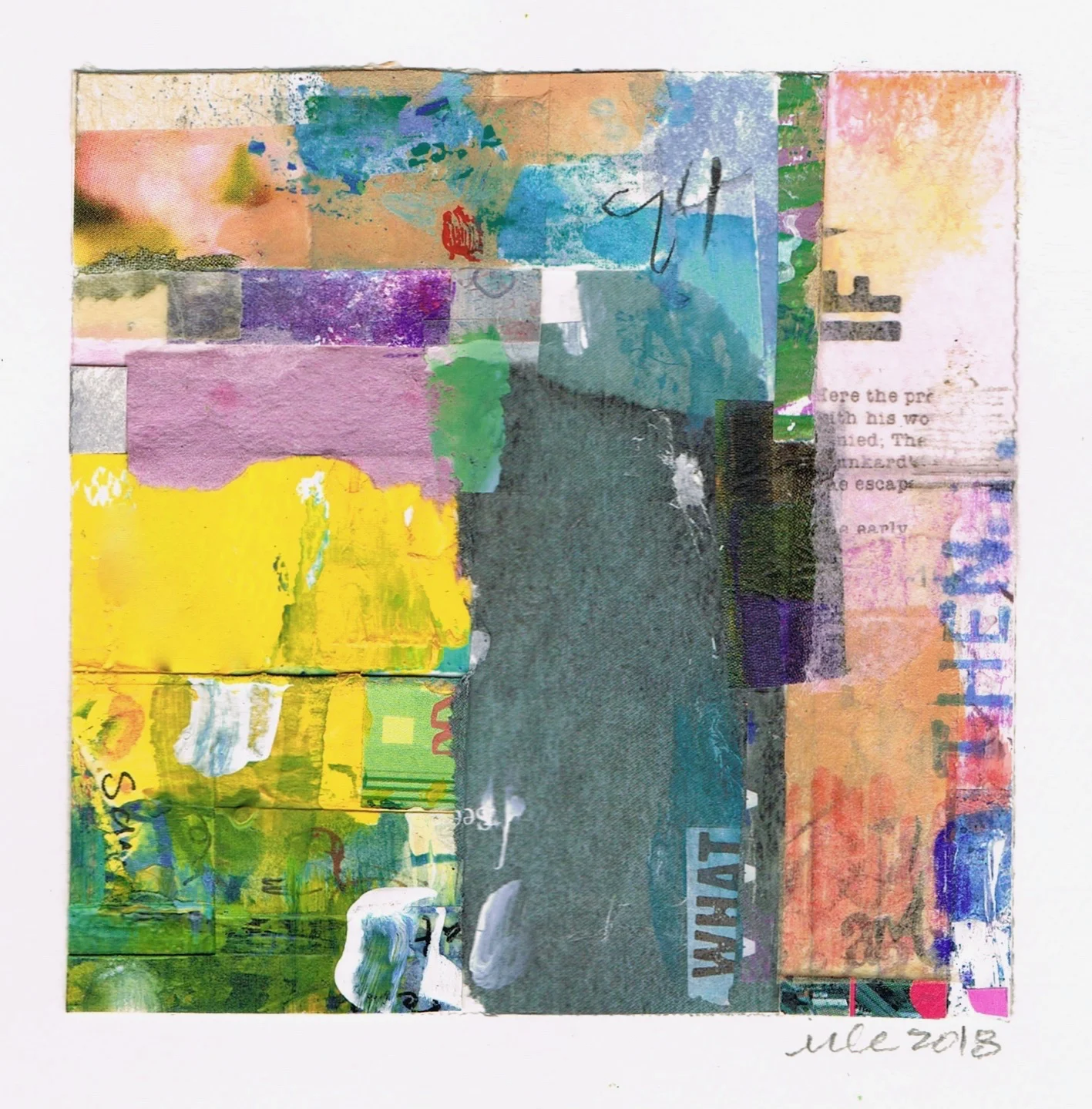 "What If?...And Then" abstract collage by artist Melissa Combs © 2018 studio-mlc.com
