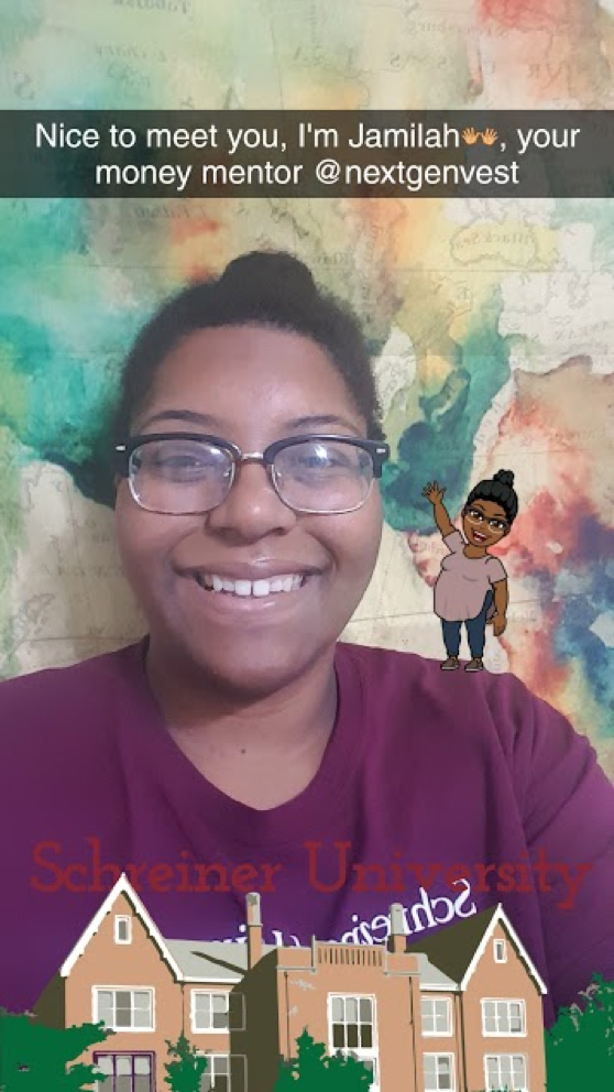 Jamilah Holmes is a junior studying Management and Cyber Security at Schreiner University in Kerrville, TX. She is currently a Money Mentor.