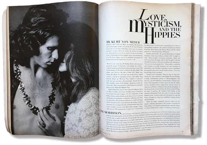 The American edition of Vogue Magazine featured a photo of Jim Morrison of The Doors next to Kurt's article.