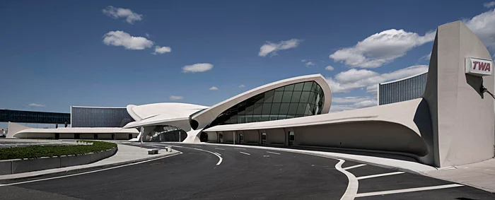 The TWA terminal at JFK Airport, now being converted to a hotel (2017)