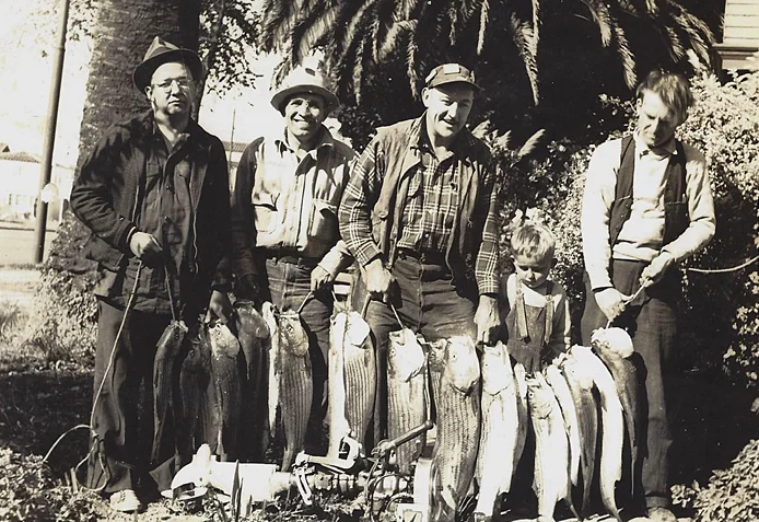 Kurt looks to be about four years old here, and to his right is his father Julian von Meier. By all accounts, Julian was a sportsman who loved to fish. In this photo, Kurt is not sharing the joy of the moment; to the contrary, he's looking at the fish with an expression of sadness and concern. Julian died suddenly of meningitis when Kurt was eleven years old, and though he never spoke in depth about his reasons, later in life Kurt didn't eat fish.
