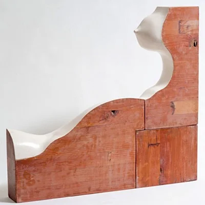 A sculpture in wood by Erik Gronborg.