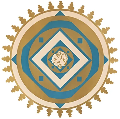 Tantric medallion in the 1970 Diamond Sutra Restaurant Poster.