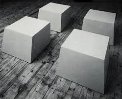 Ann untitled fiberglas sculpture by Robert Morris, 1966.
