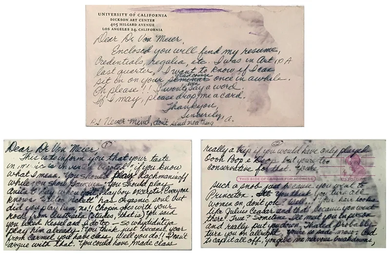 Annette's letters were sometimes soaked in "cheap, pungent perfume," which caused the ink to bleed.
