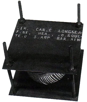 With Hidden Noise displayed with its "legs" in the air, the orientation Kurt believed was Duchamp's intention for its display.