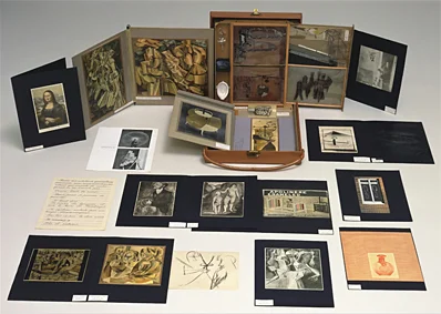 Duchamp's Boite-en-valise , a collection of miniatures of his works packed in a suitcase.
