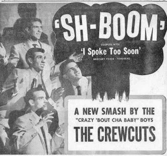 Promotion of the mega-hit "Sh-Boom" included the image of a mushroom cloud.