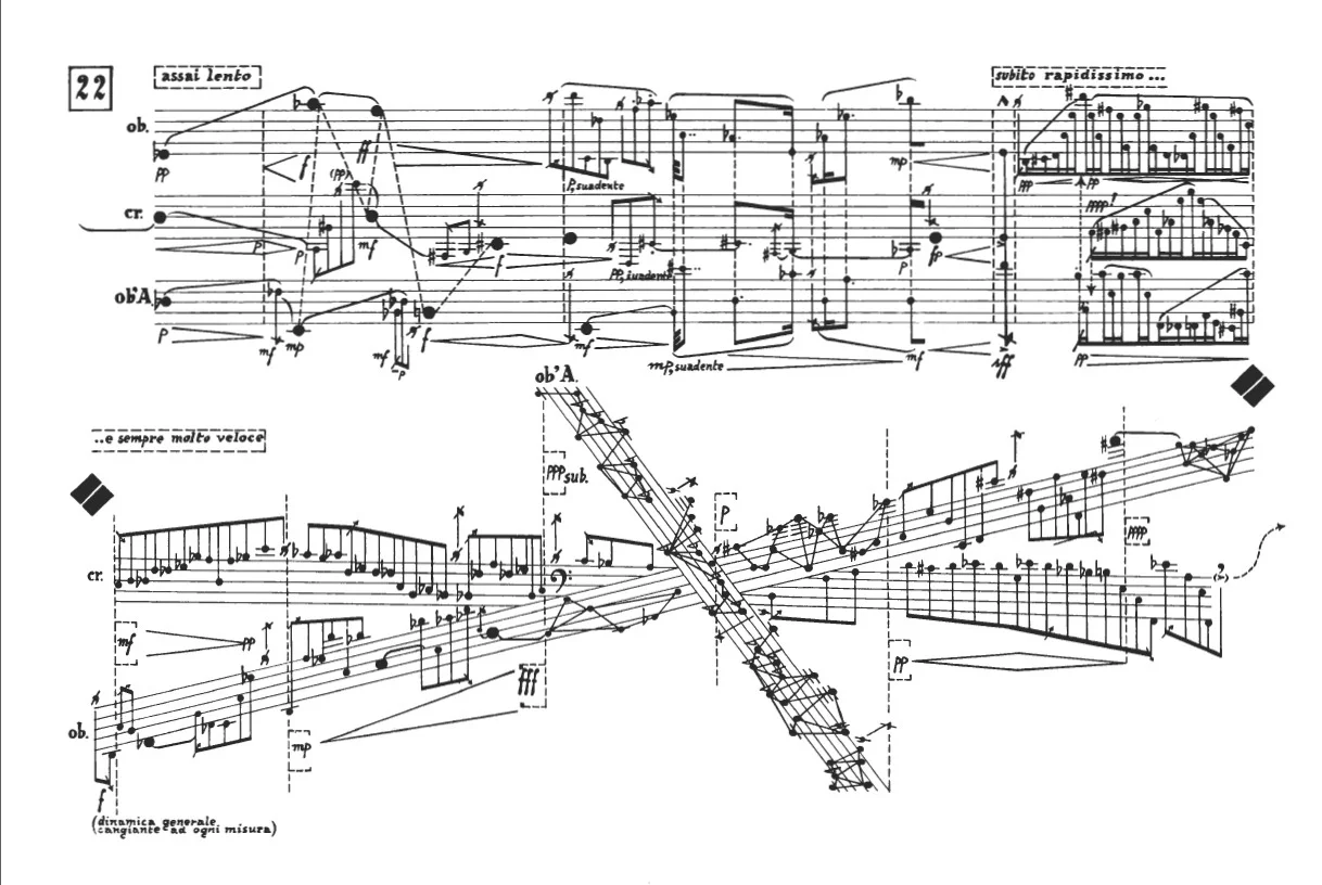 A musical score by Karlheinz Stockhausen