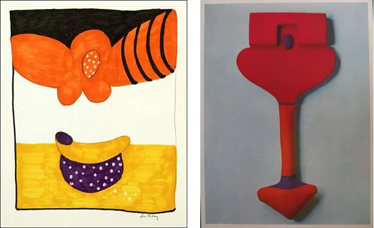 Two works by Sue Bitney circa 1967.