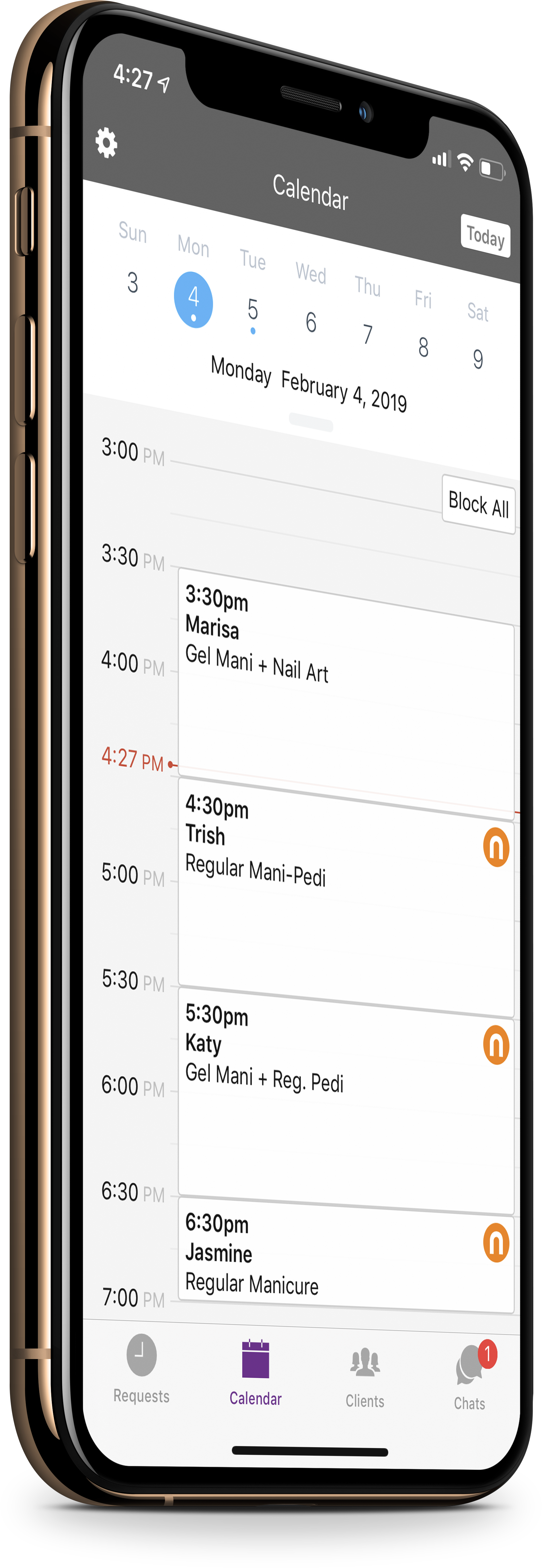 RSVMe Business App Calendar Left.png