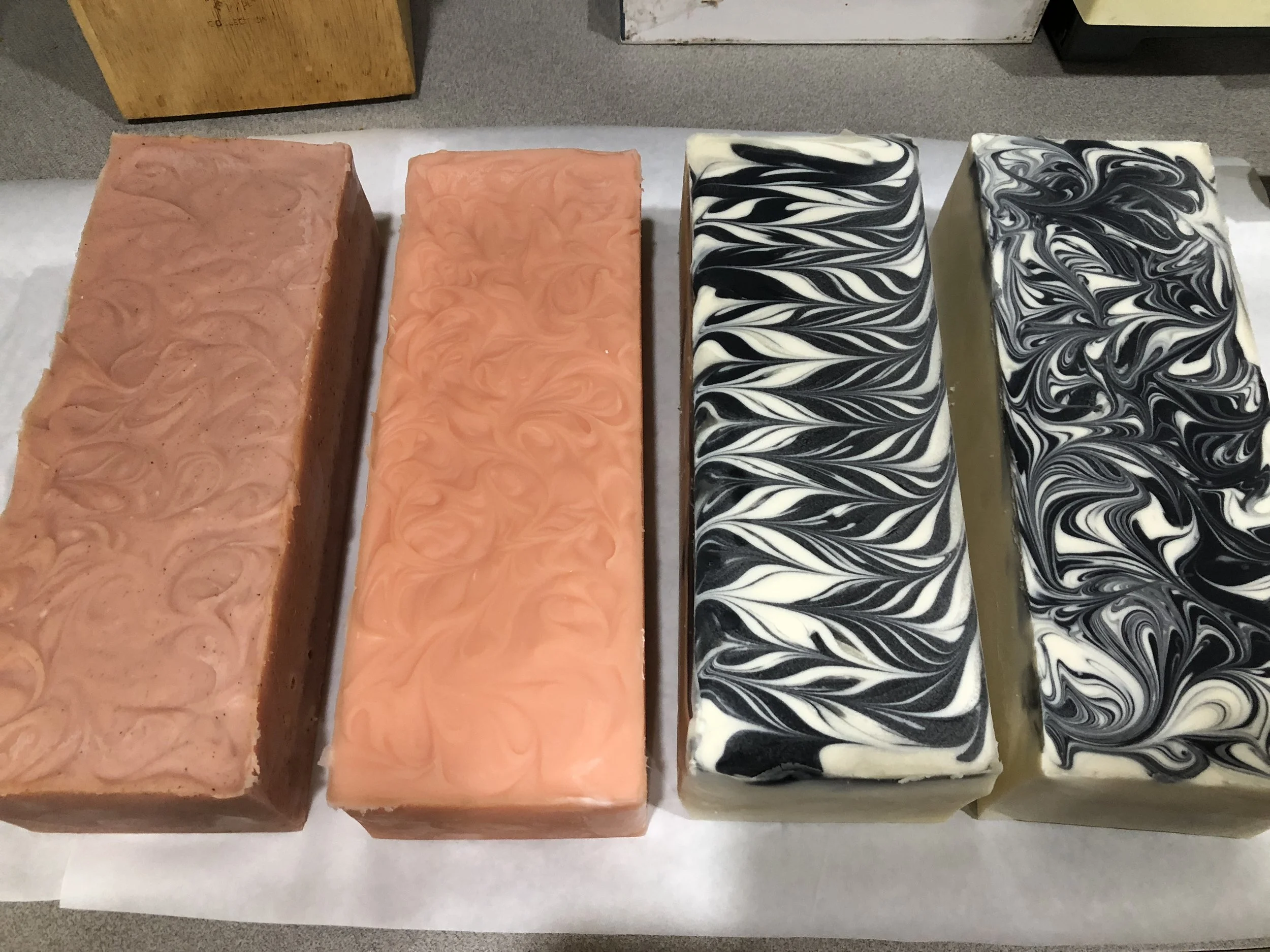 Practicing soap top textures and patterns.