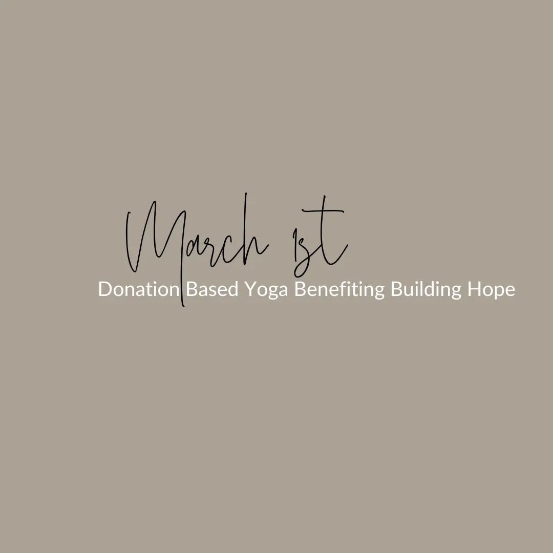 Join us in studio this Wednesday for a donation-based Yoga class benefiting @buildinghopesummit 

Details on our website or in the MBO app.

We look forward to seeing you 🙏

.
.

#donationyoga