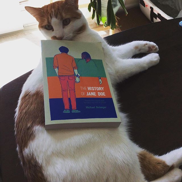 Nothing says congratulations like a cat coyly looking over their shoulder at a book! Through the extremely scientific method of picking names out of a hat, the winners for The History of Jane Doe giveaway have been chosen! Congrats to @ugh_itsizzy @s