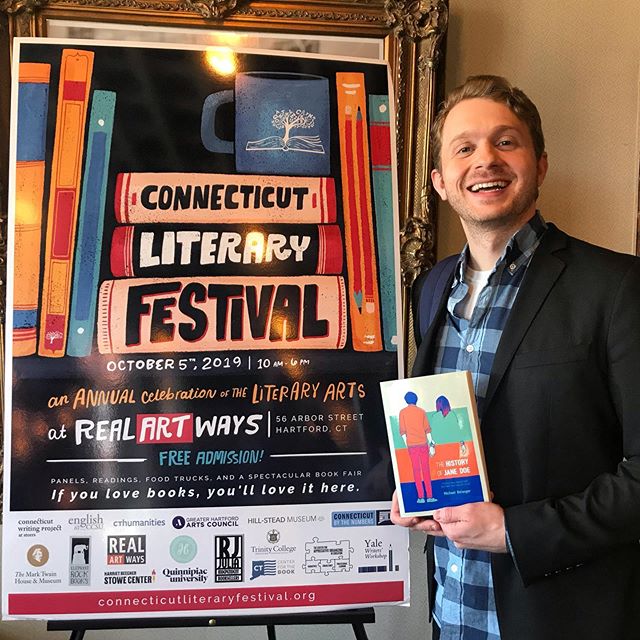 Excited to be @ctlitfest to join a panel of nominees for the CT Book Award and then another panel about writing for a YA audience. I&rsquo;ll also be making multiple trips to the food trucks. #ctlitfest @realartways #realartways #thehistoryofjanedoe