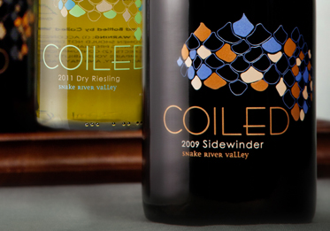 COILED Wines Logo and Label Design