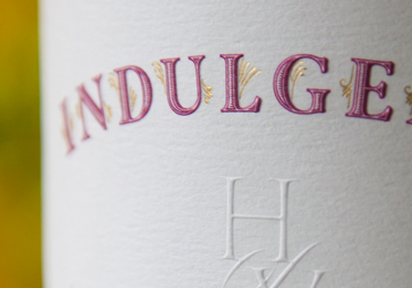 Induldge Wine Label Design