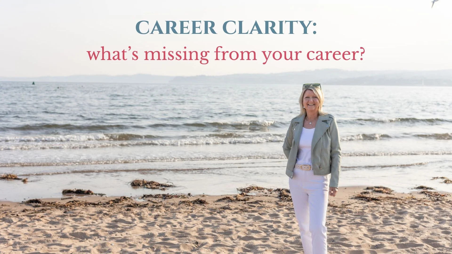 Woman on beach thinking about what is missing from her career