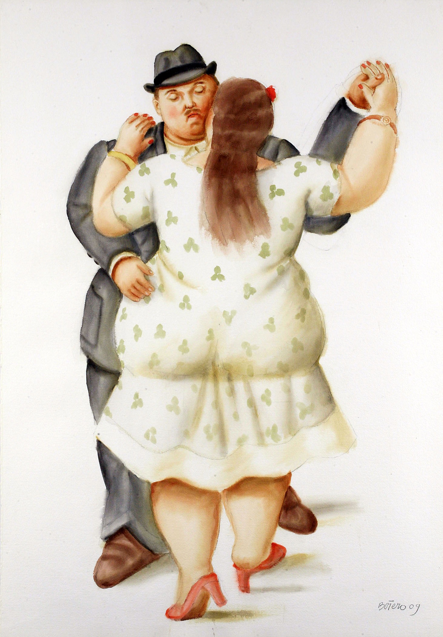 Botero, Dancers, 2009, watercolor on paper, 105 x 75 cm, NOS 50 279.jpg