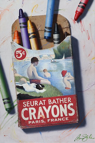 Seurat Bather Crayons