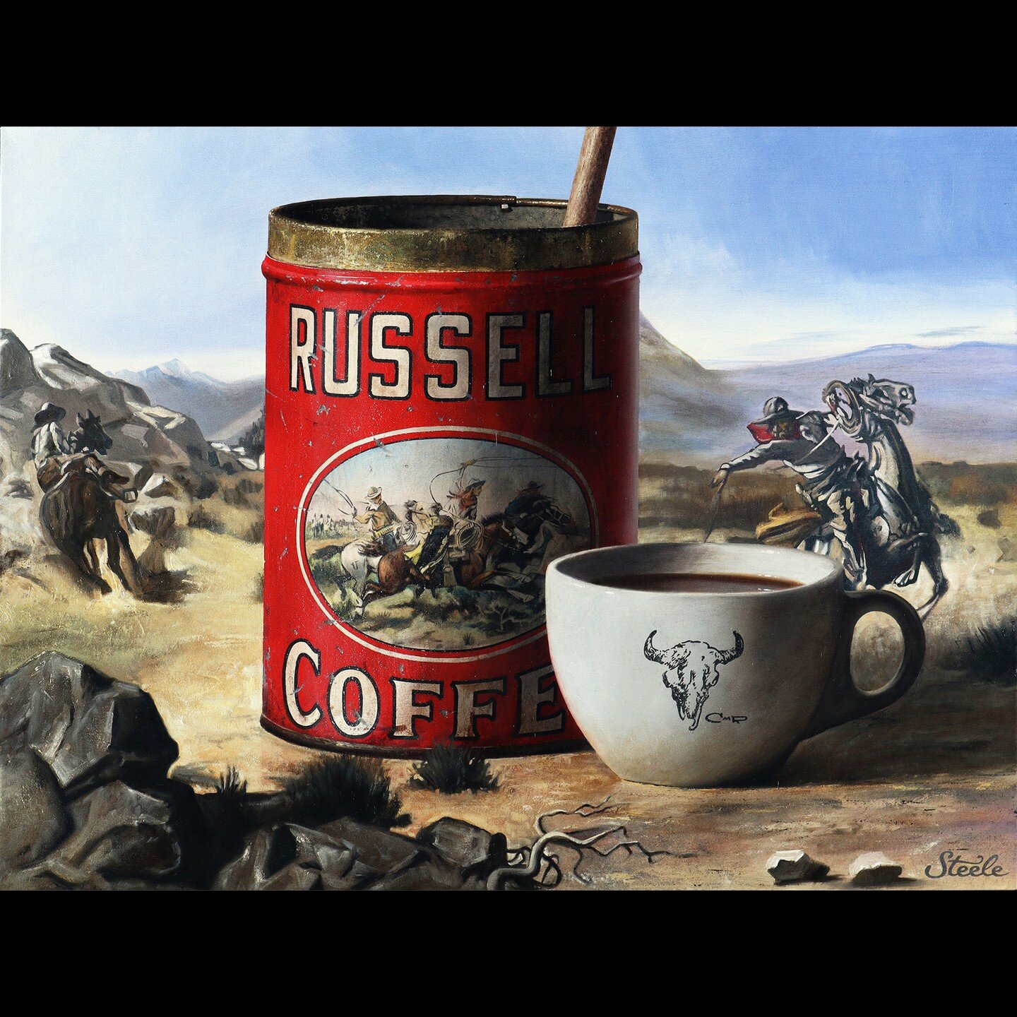 Thrilled to be part of the Coors Western Art Exhibit, coming up in January! Got to a sample a variety of my favorite western artists.

@coorswesternart @younggunscolorado #remington #fredericremington #cmrussell #cowboy #cowboyart #coffee #denver #ar