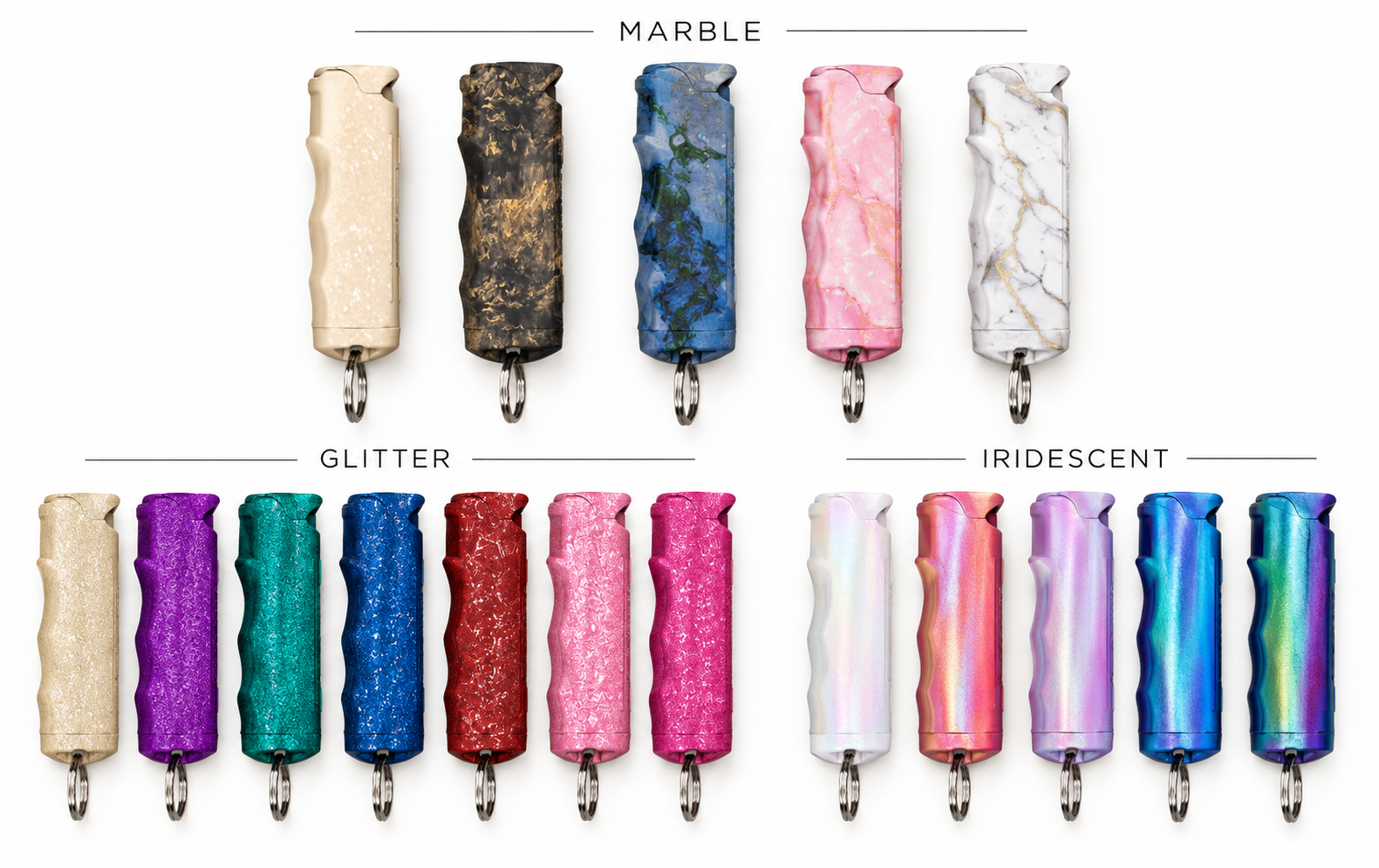 Marble, Glitter & Iridescent Keychain Collection.png
