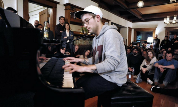 Kyle O’Quin performs during Higher Education at The Harry McCormick House in Portland. (Courtesy of Mirifoto)