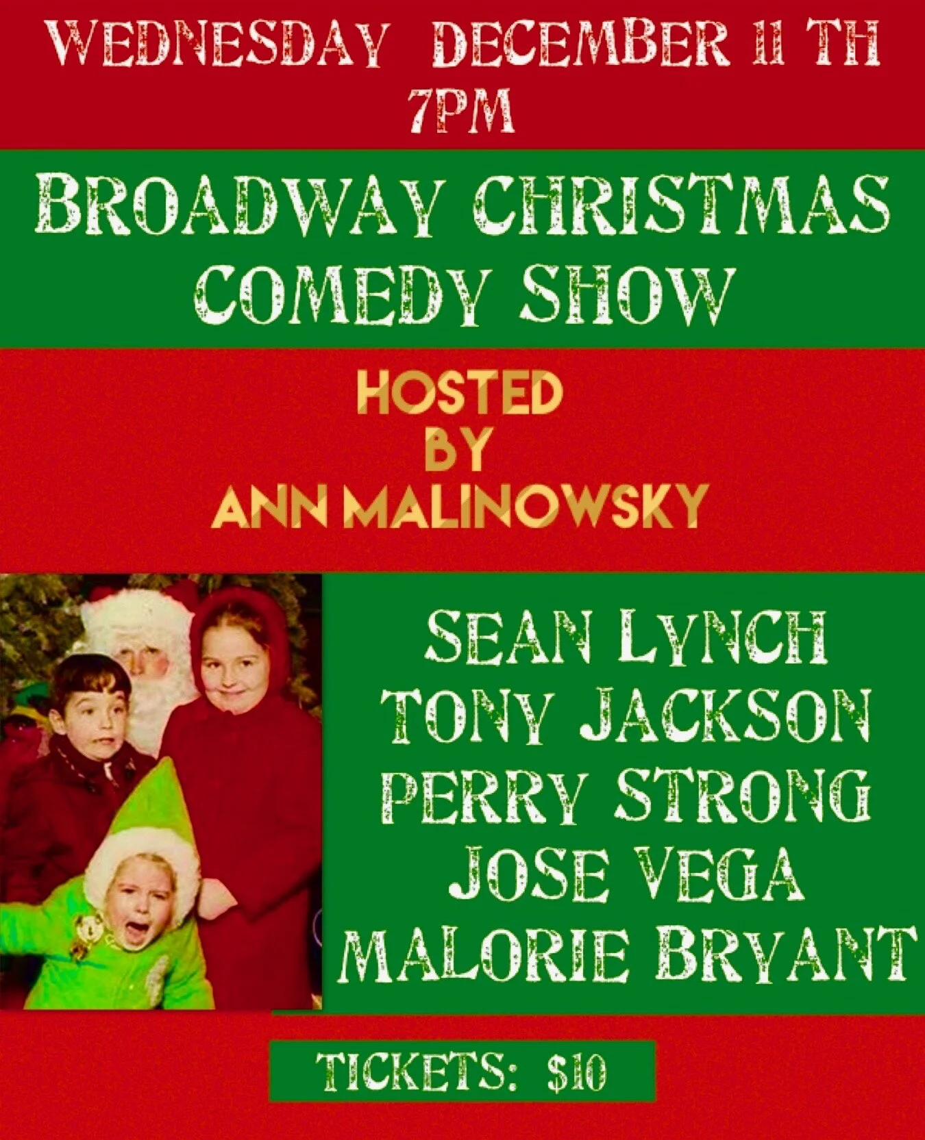 Sean Lynch's XMAS Show at Broadway Comedy Club