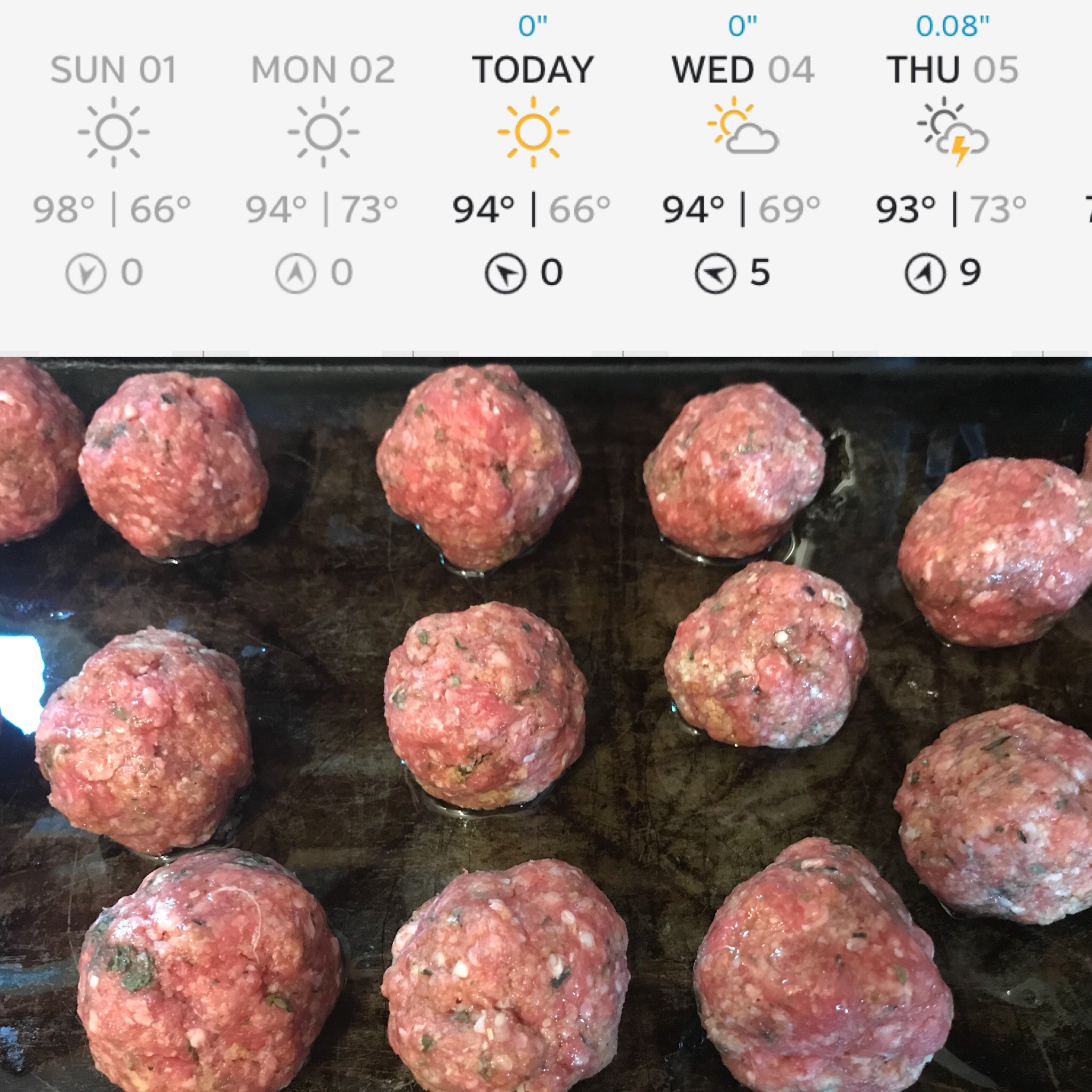Making Meatballs in a Heat Wave