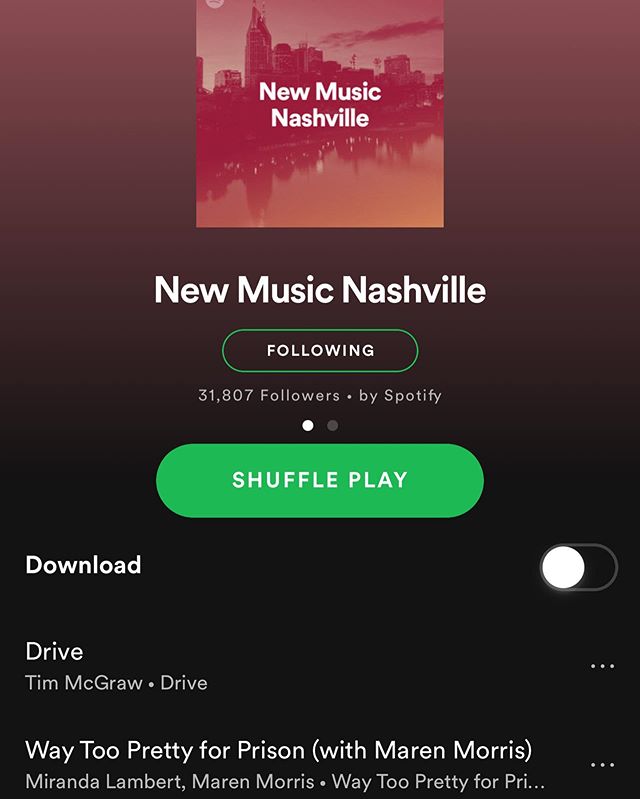 Yo Someone I Can Miss was added to Spotify&rsquo;s New Music Nashville playlist! I can&rsquo;t thank y&rsquo;all enough for all the love and support on the song! Freakin blessed and grateful. And of course, huge thanks again to @spotify for adding it