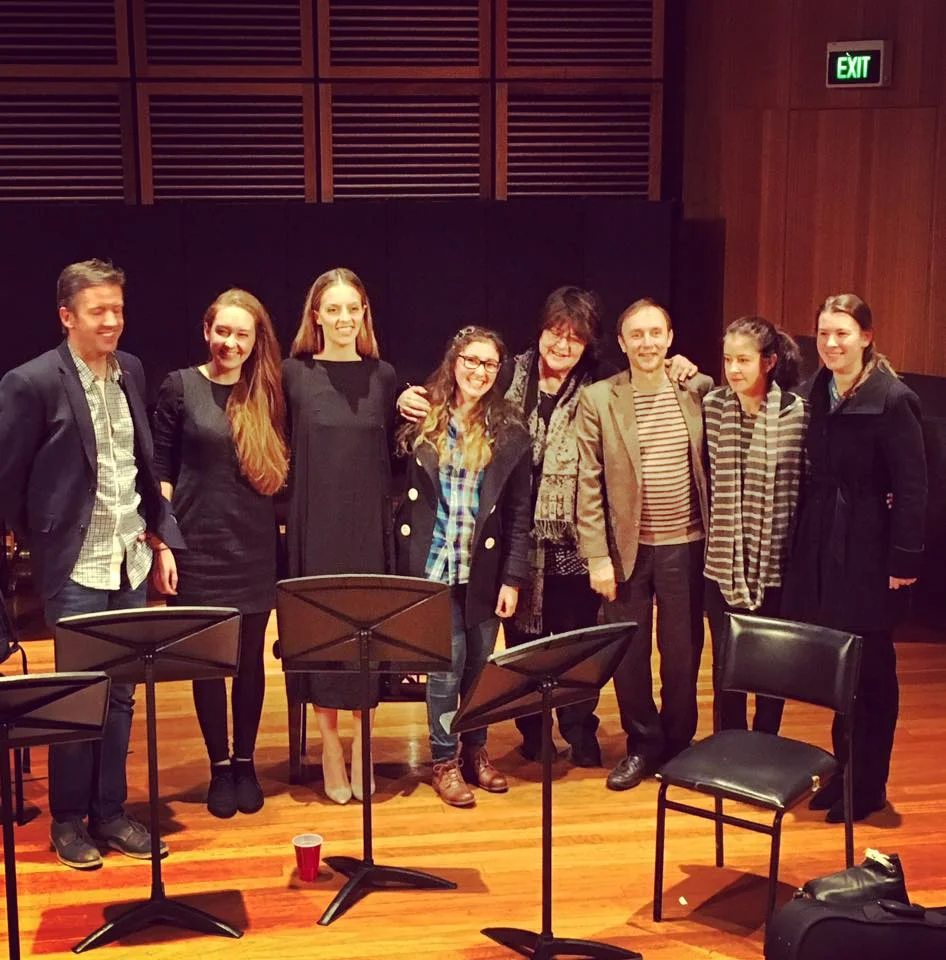 Workshopping new pieces with the Goldner String Quartet in 2016