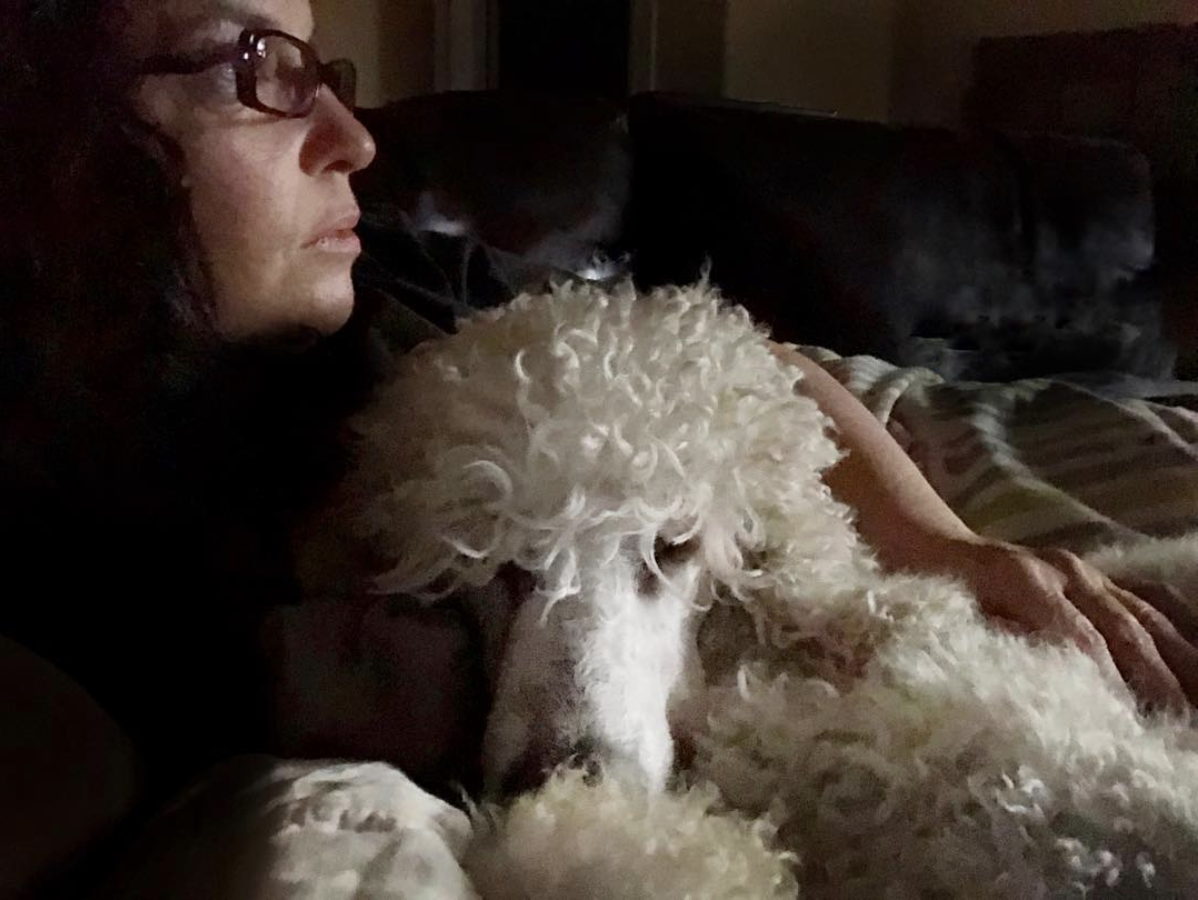 Bryce is never too old to snuggle with his human