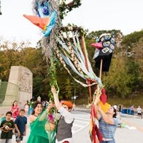 Greenfield Bridge Opening, with City of Play, photograph by Ryan Michael White