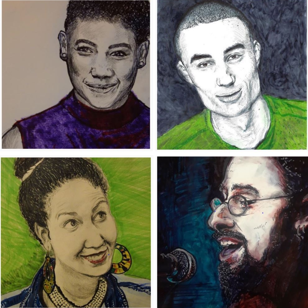 Cast Portraits for folkLAB's Other: Multiracial Folklore as part of in Our Voice