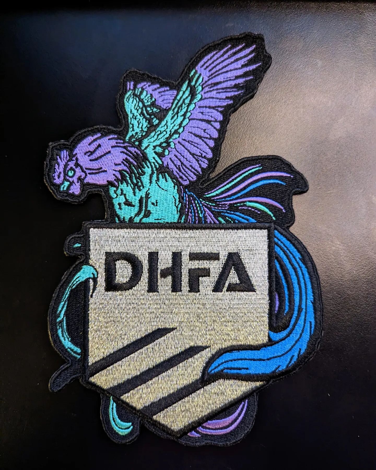 Yes, we now have a techno-chicken as our mascot and these patches are sick AF.