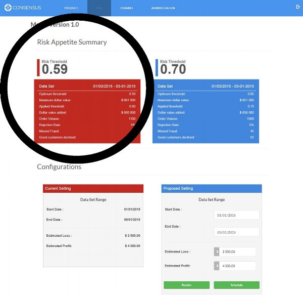 Risk Cloud™ lets clients specify level of risk aversion based on economic value.
