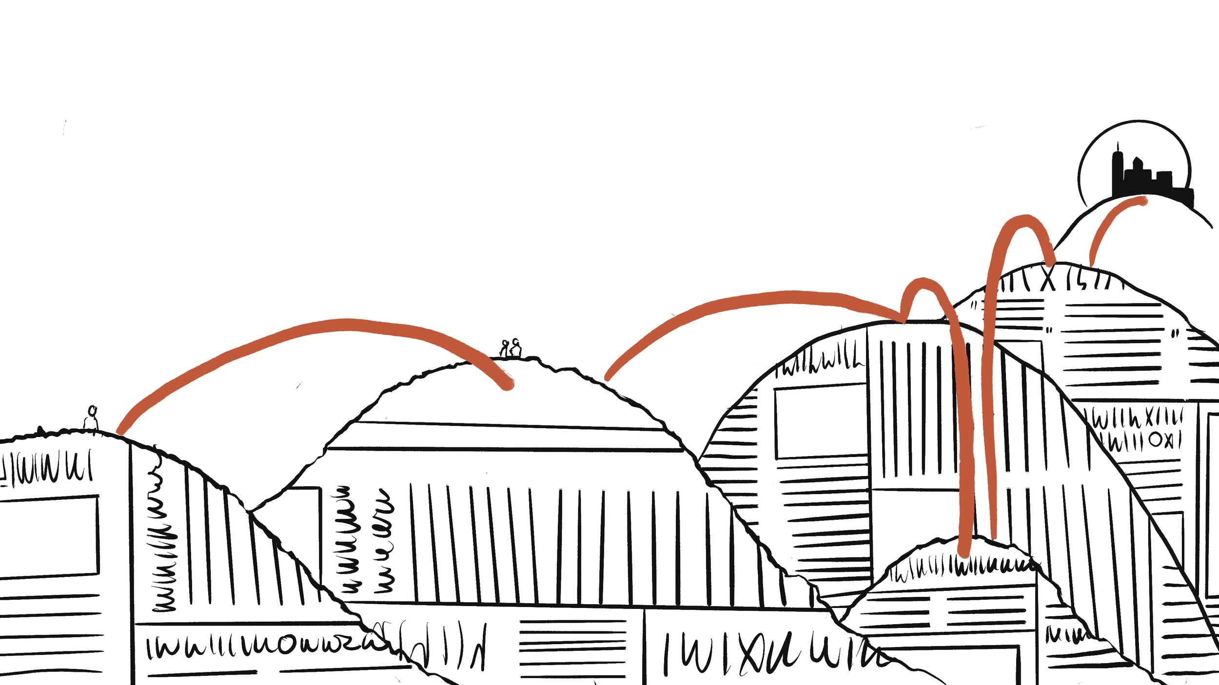 On map, see screened back pathway to success, bridges get dotted in/ghosted in to show a plan is in place