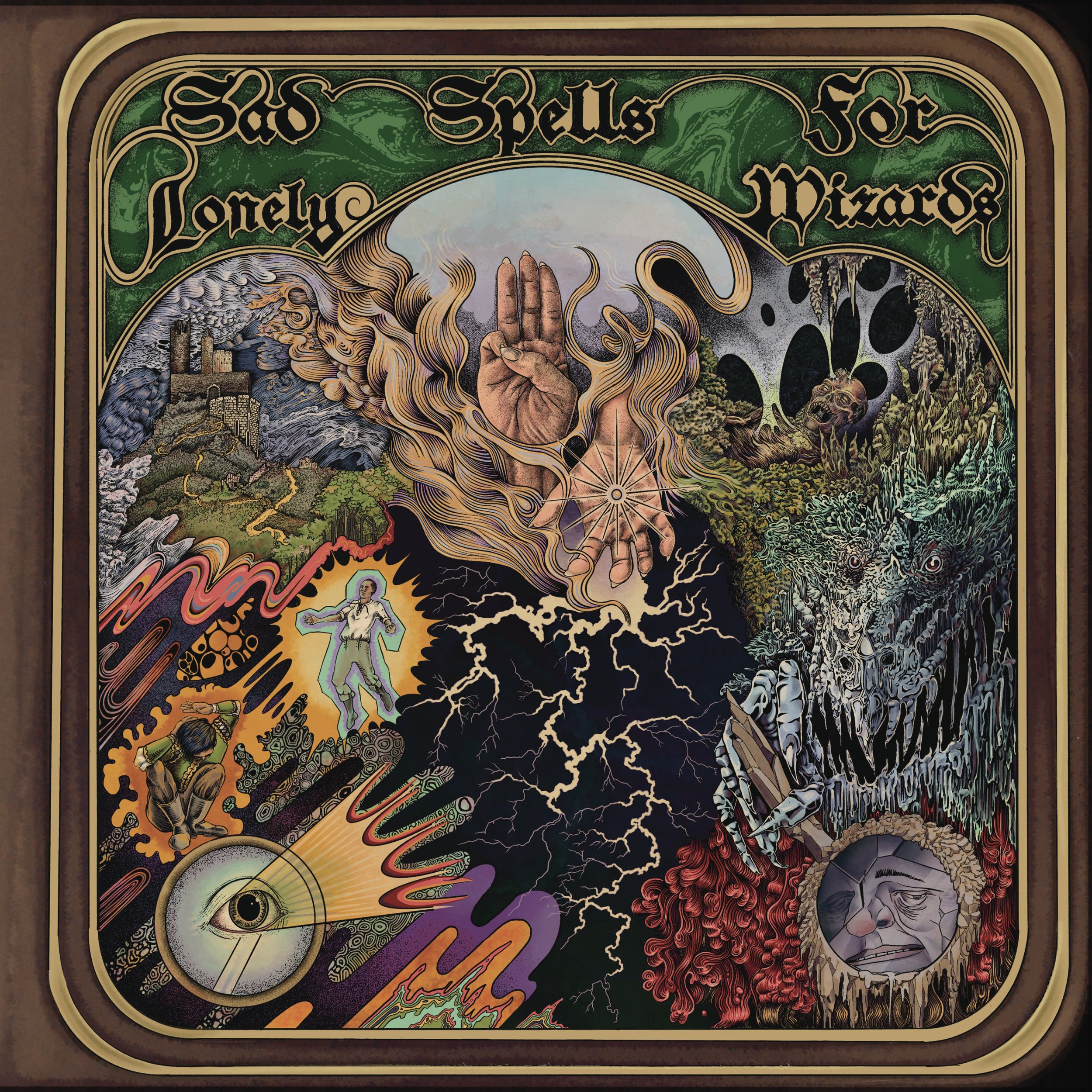 Book cover with  fantasy illustrations