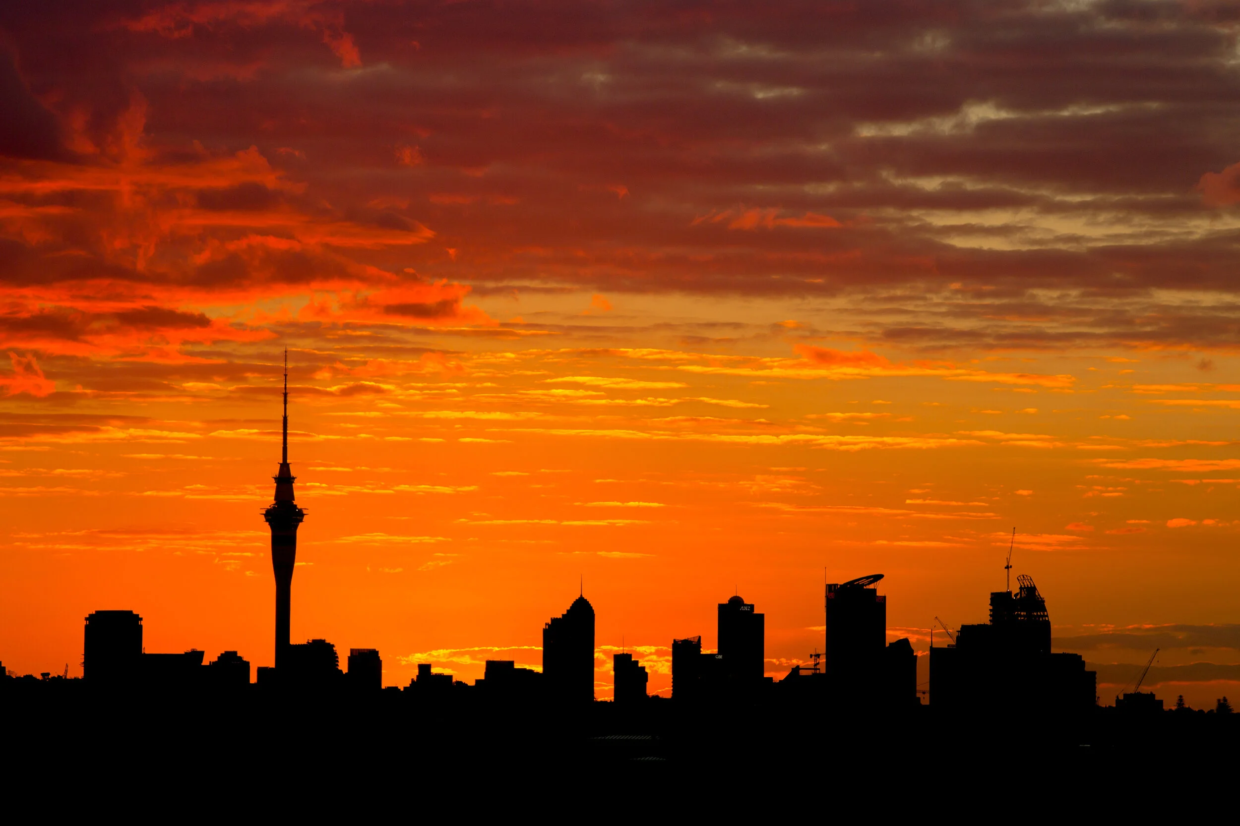 Sunset over Auckland