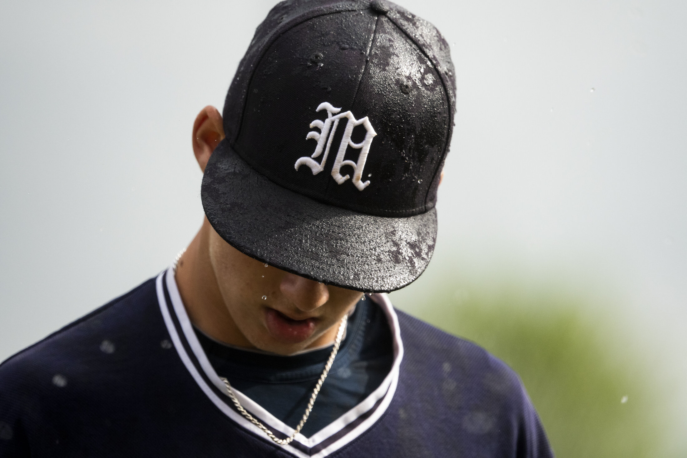  Mavs pitcher Adam Jones walks to the dugout following the end of the inning during their baseball game at Lindborg-Cregg Field, Wednesday, June 9, 2021.  