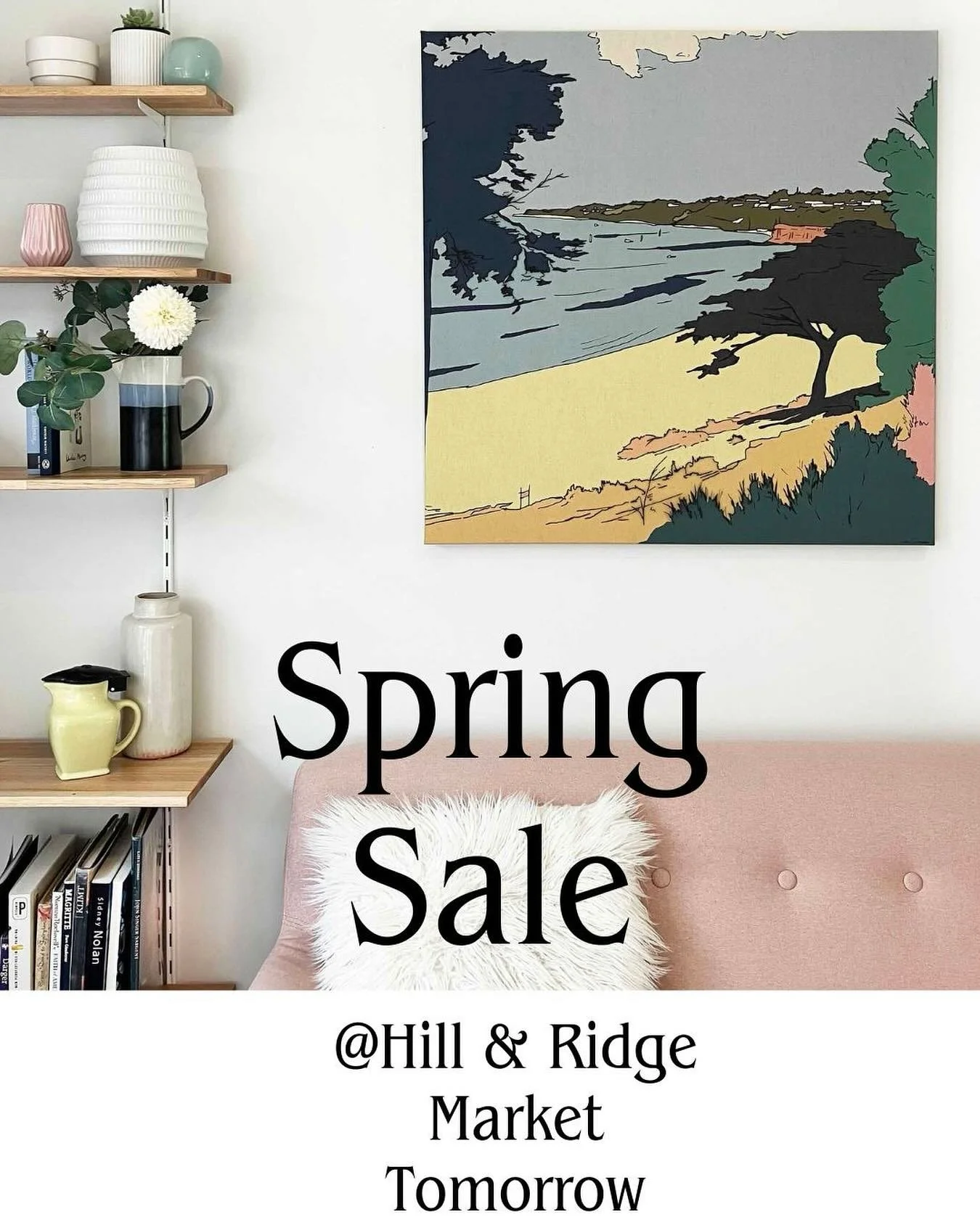 Tomorrow @hillandridgecommunitymarket at the Red Hill Showgrounds I&rsquo;ll have some bargain 90cm square Linen &amp; Cotton canvases.  The sun will be shining ☀️☀️❤️ #colourmeadow #hillandridgecommunitymarket #redhill #redhillmarket #marketdeal #mo