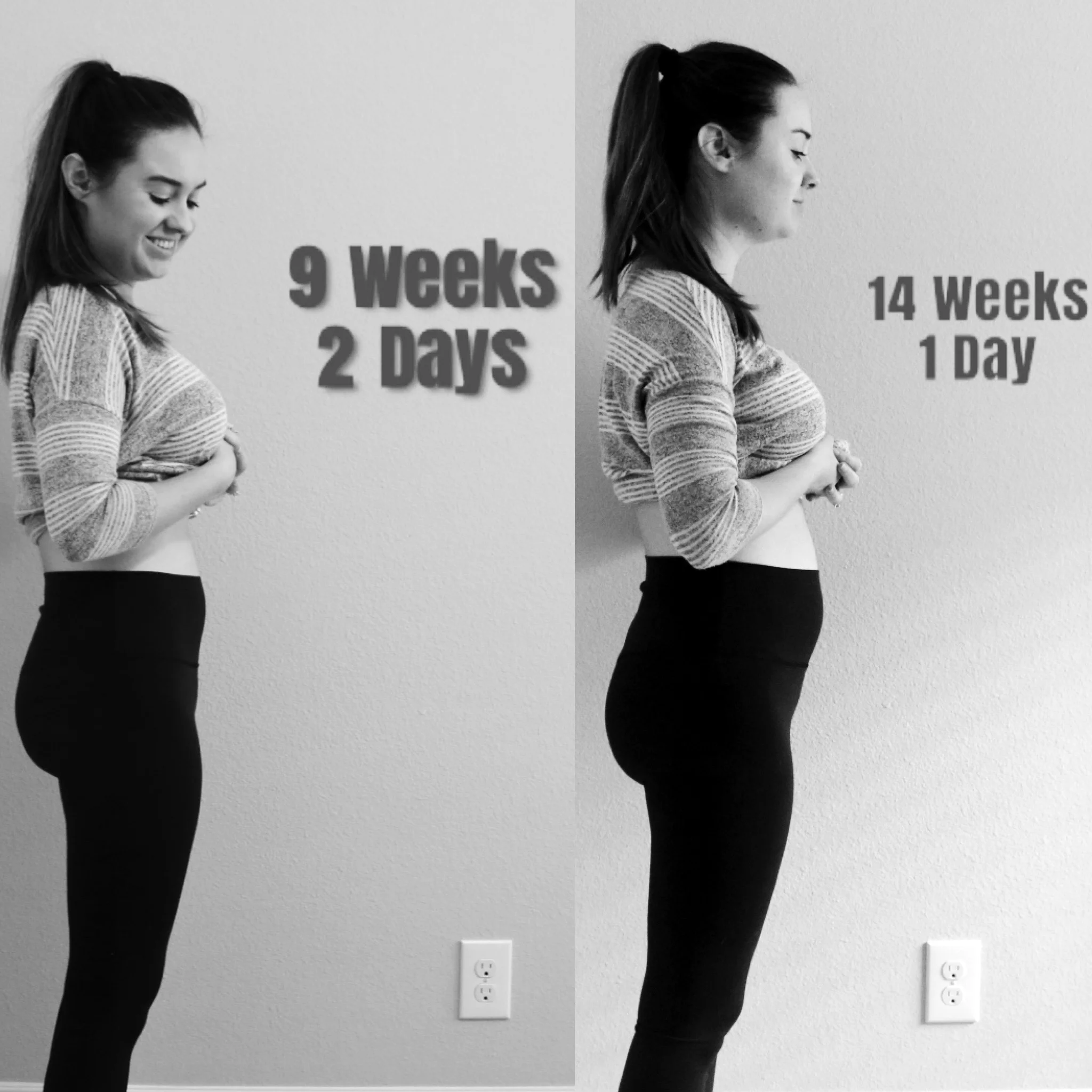 That bump is not being shy… kind of still looks like a food baby, but baby has definitely added some “extra padding” as the weeks have gone by.