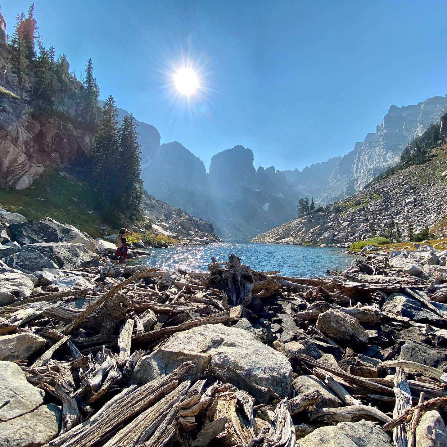 Unmarked trail up to this gem in the Tetons! 
-
-
-
#picoftheday #mountains #lake #tetons #grandtetons #grandtetonsnationalpark #bliss #hike #dayhike #sun #wyoming #thatswy #stuckintime #travel #adventure #gooutandexplore