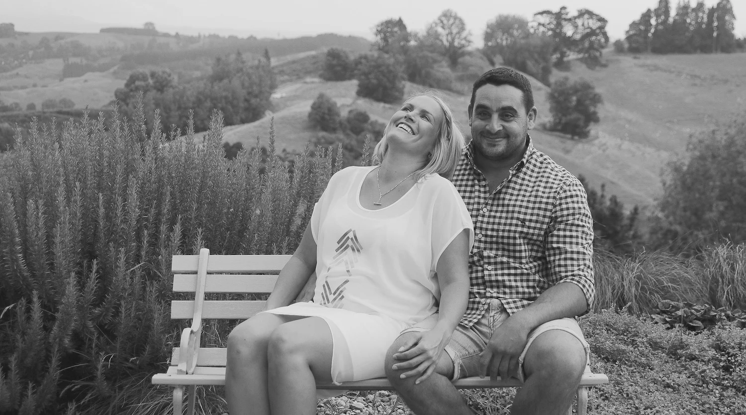 couple in love laughing together