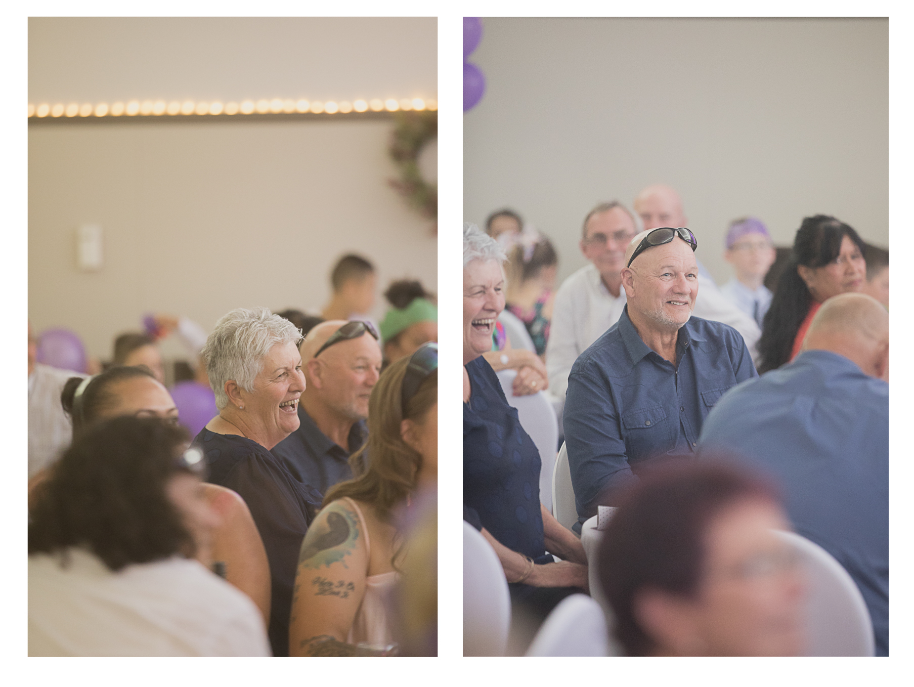 wedding reception laughter during speeches