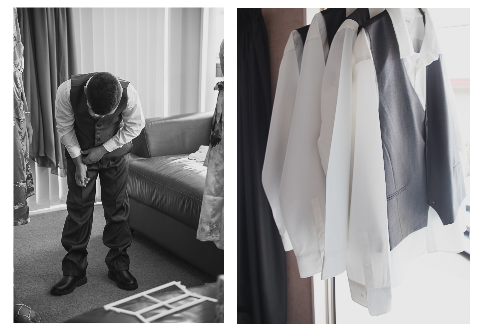 groomsmen getting ready for wedding