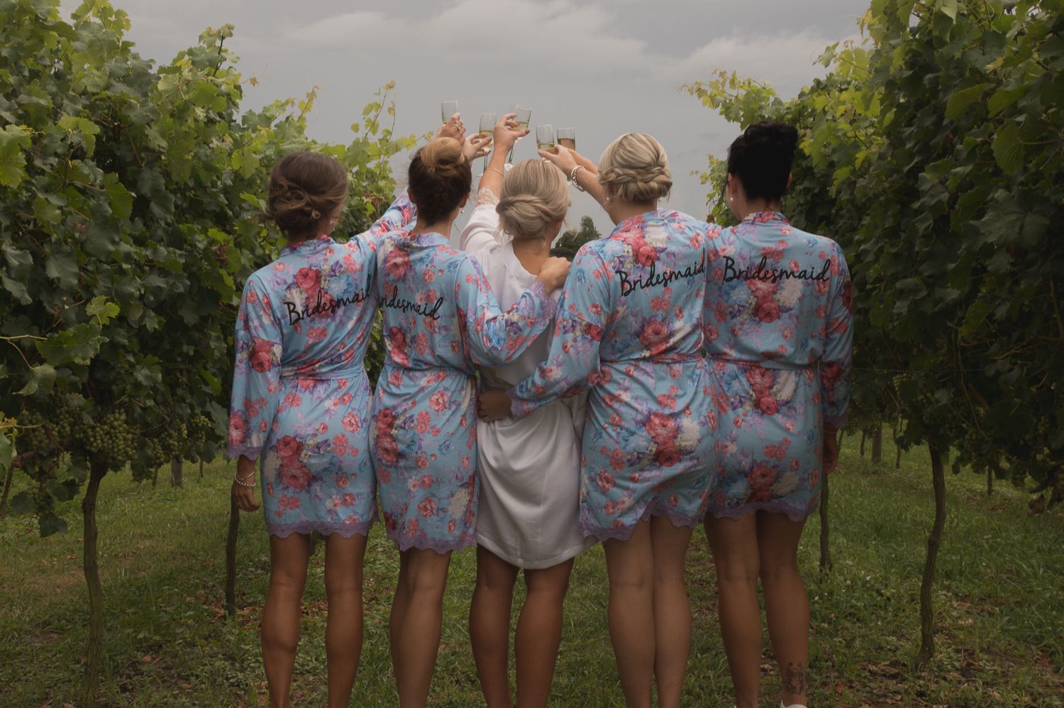 bride and bridesmaids