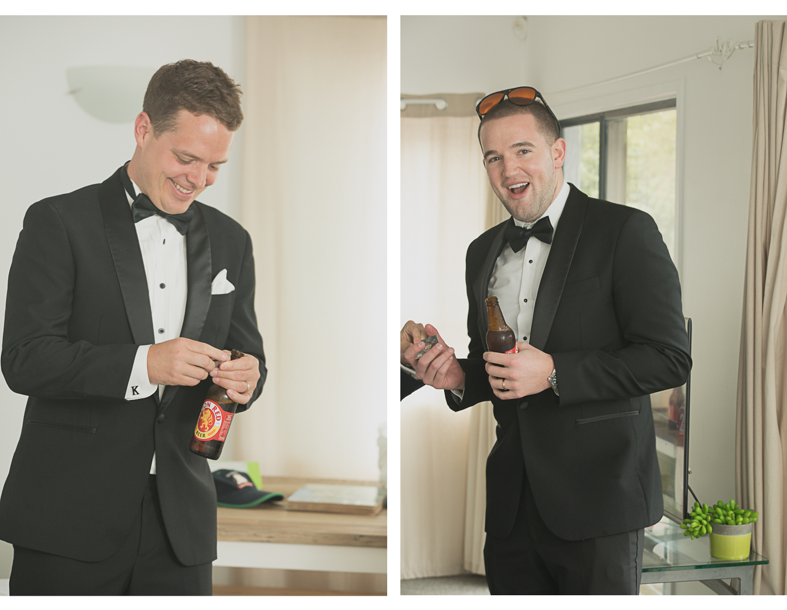 groom and groomsmen getting ready