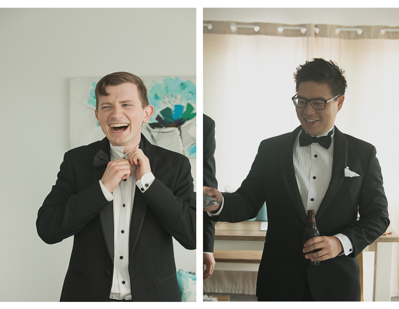 groom and groomsmen getting ready